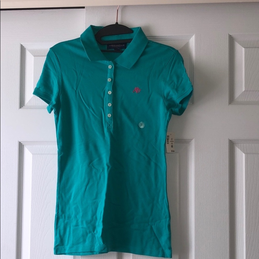Aeropostal Brand New Teal Polo